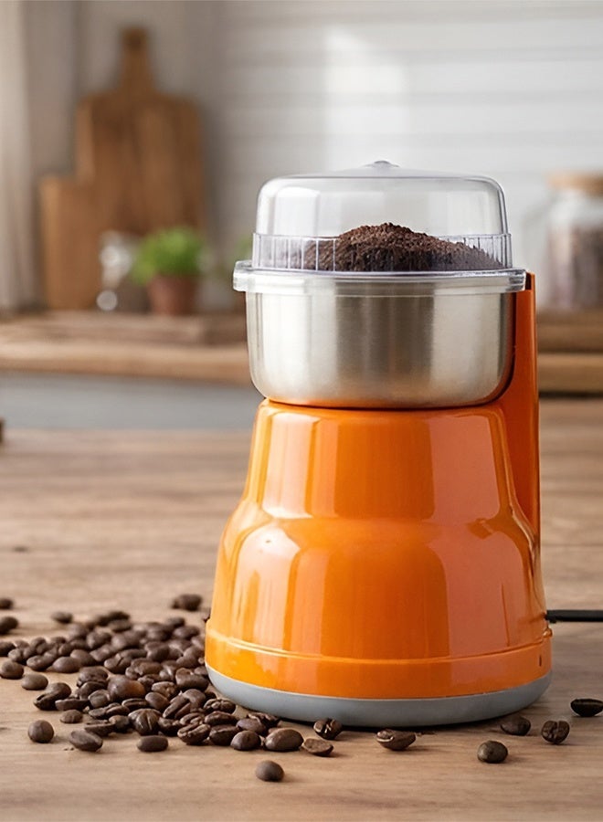 توسكانا يو مطحنة قهوة كهربائية بقدرة 200 واط لطحن البن والتوابل بسرعة عالية، شفرات ستانلس ستيل حادة، مطحنة حبوب بتصميم مدمج وسهل الاستخدام مع غطاء شفاف مناسبة لتحضير القهوة الطازجة - Image 1